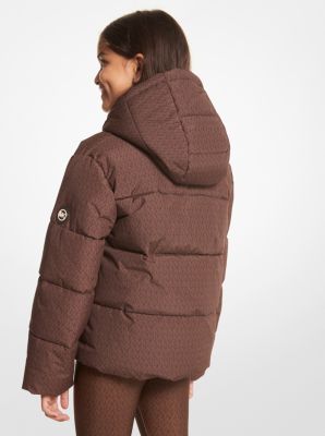 Michael kors brown puffer jacket hotsell