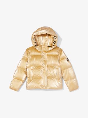 DO NOT ACTIVATE:Metallic Quilted Convertible Puffer Jacket image number 3
