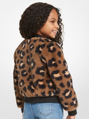 Leopard Print Faux Fur Jacket