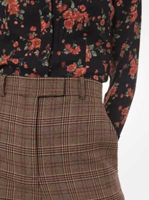 Glen Plaid Wool Trousers