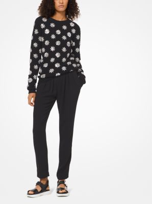 Silk-Georgette Joggers