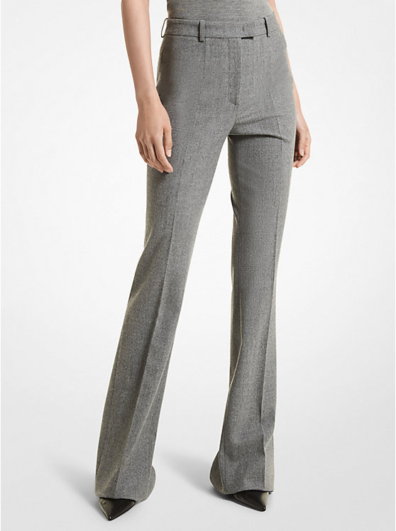 Stretch Wool Flannel Split-Cuff Trousers image number 0