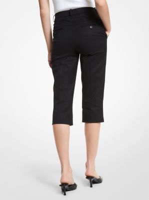 Stretch Cotton Toreador Pants