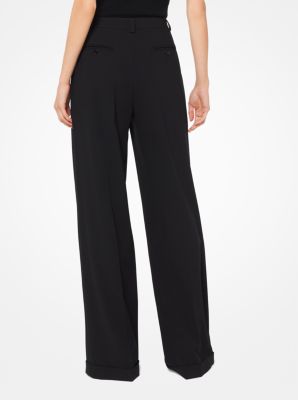 Pleated Wool-Serge Pants