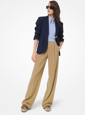 Pantalone in serge di lana con pieghe image number 0