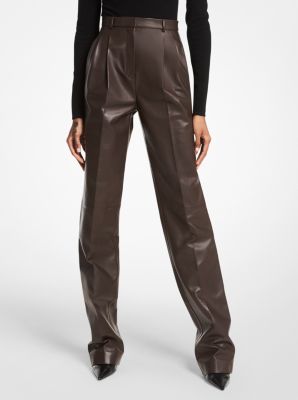 Mika Plongé Leather Trousers | Michael Kors