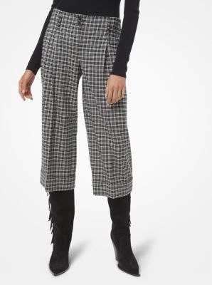 Tartan Stretch Flannel Cuffed Cropped 