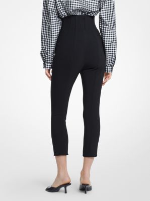 Stretch Pebble Crepe Toreador Pants | Michael Kors [US]