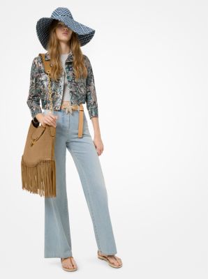 michael kors wide leg jeans