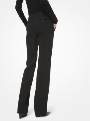 Double Crepe-Sablé Straight-Leg Trousers