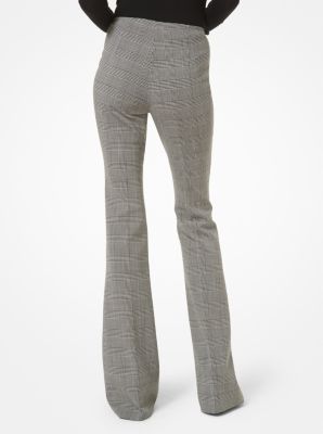 Brooke Glen Plaid Stretch Wool Flared Pants image number 1