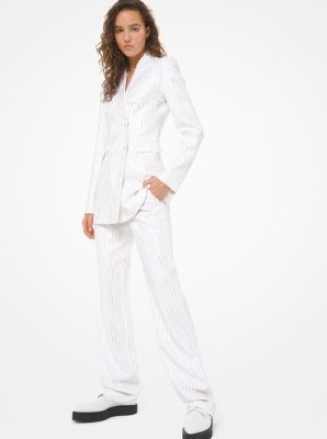 michael kors pinstripe suit