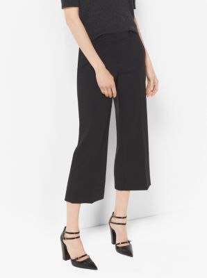 Stretch Wool Cropped Pants