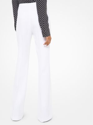 Double Crepe Sabl&eacute; Flared Pants