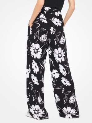 IetpShops, Michael Michael Kors Printed floral trousers, ANNEKE DRAW  WAIST PANTS