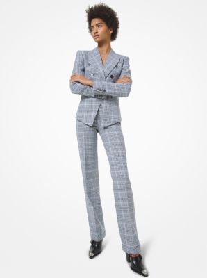 Tonne Glenplaid Wool Cuffed Trousers