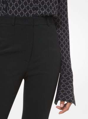 Charlie Stretch Pebble Crepe Flared Pants