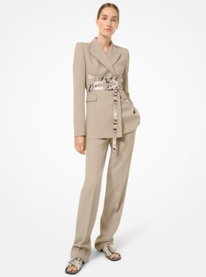 Kate Double Crepe Sabl&eacute; Cuffed Trousers