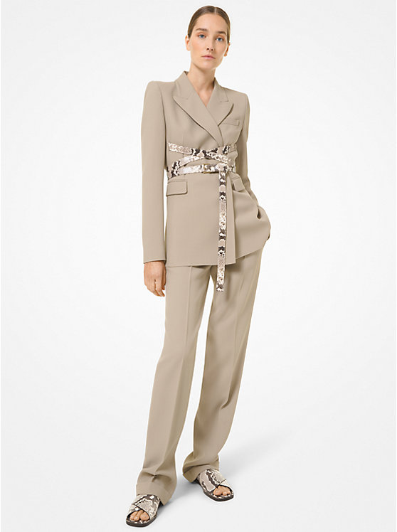 Kate Double Crepe Sablé Cuffed Trousers image number 0