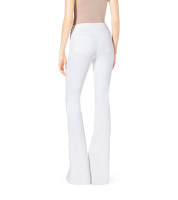 Washed Stretch-Cotton Bell Bottoms