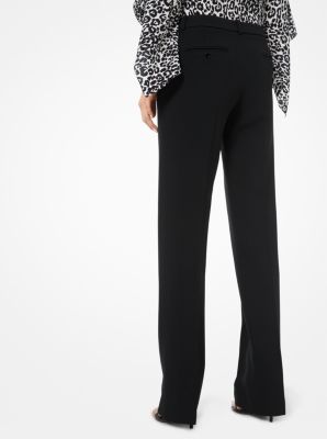 Double Crepe-Sablé Straight-Leg Trousers