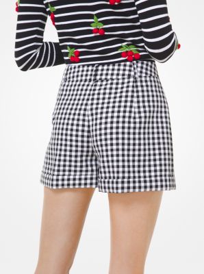 Gingham Cotton Tap Shorts