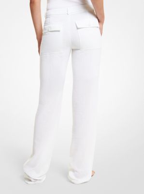 Michael kors white linen on sale pants