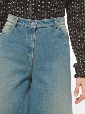 Denim Gaucho Pants