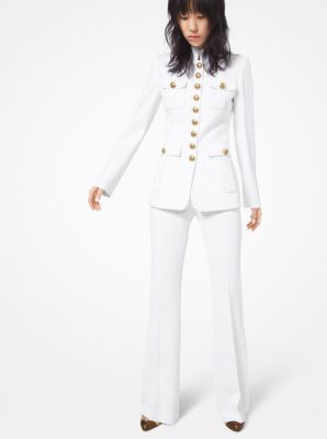 Double Crepe-Sablé Flared Pants