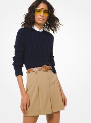 Wool Serge Tap Shorts