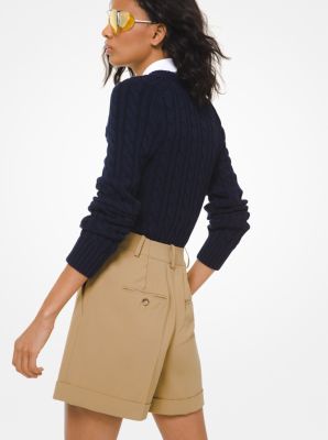 Wool Serge Tap Shorts