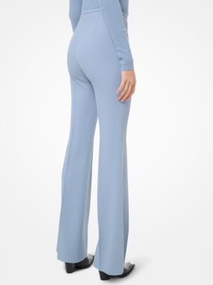 Brooke Double Crepe Sablé Flared Pants in VINTAGE STREAM WASH | Michael Kors