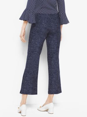 Denim Wool-Jacquard Pants in MARITIME/WHT | Michael Kors