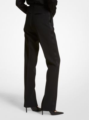 Pantalon de tailleur Mika en double crêpe sable image number 1