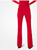 Stretch Pebble Crepe Flared Pants image number 0