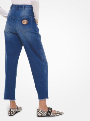 Denim Pleated Jeans