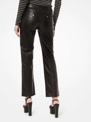 Plong&eacute; Leather Pants