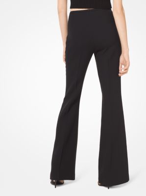 Pantal&oacute;n acampanado de crepe satinado doble in NEGRO | Michael Kors