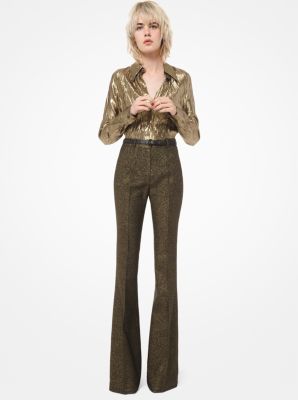 Michael kors pants clearance gold