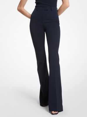 Stretch Wool Gabardine Split-Cuff Trousers in MIDNIGHT | Michael Kors