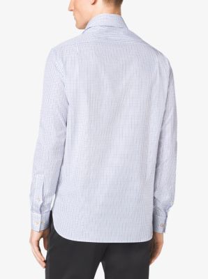 Slim-Fit Check Cotton Shirt | Michael Kors Canada
