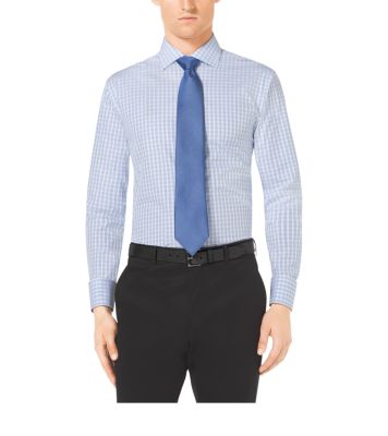 Slim-Fit Gingham Cotton Dress Shirt