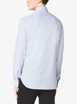 Spread-Collar Cotton Shirt