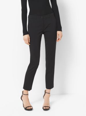 Stretch-garbardine leggings