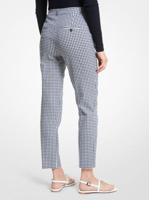 Samantha Gingham Stretch Cotton Pants | Michael Kors [US]