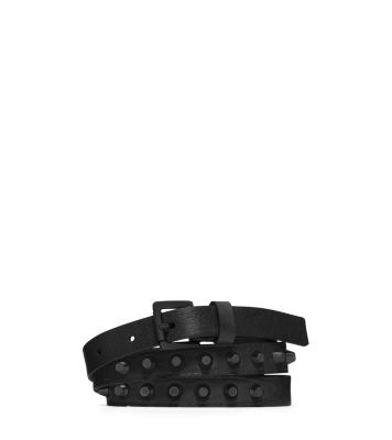 Studded Saffiano Leather Belt | Michael 