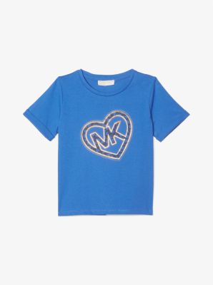 Camiseta de algodón con logotipo y corazón image number 2