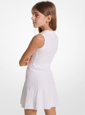 KORS Stretch Knit Zip-Up Polo Dress image number 1