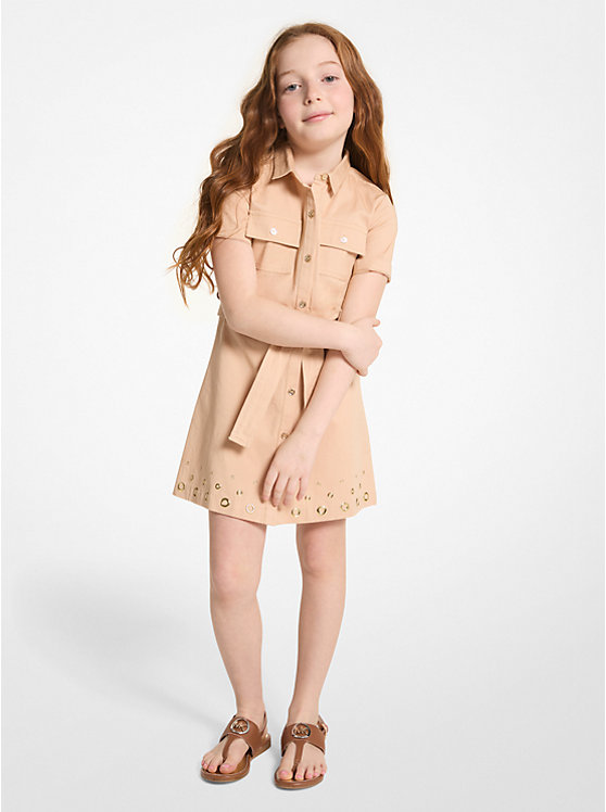 Cotton Twill Belted Shirtdress image number 0