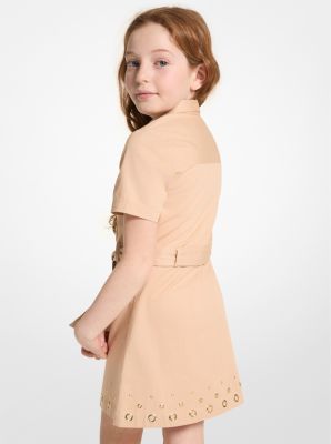 Cotton Twill Belted Shirtdress image number 1